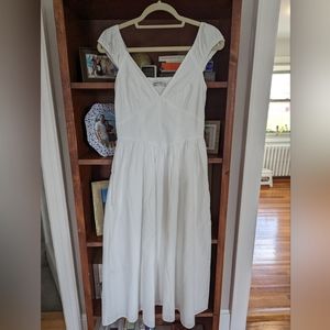 Abercrombie cap sleeve corset midi dress